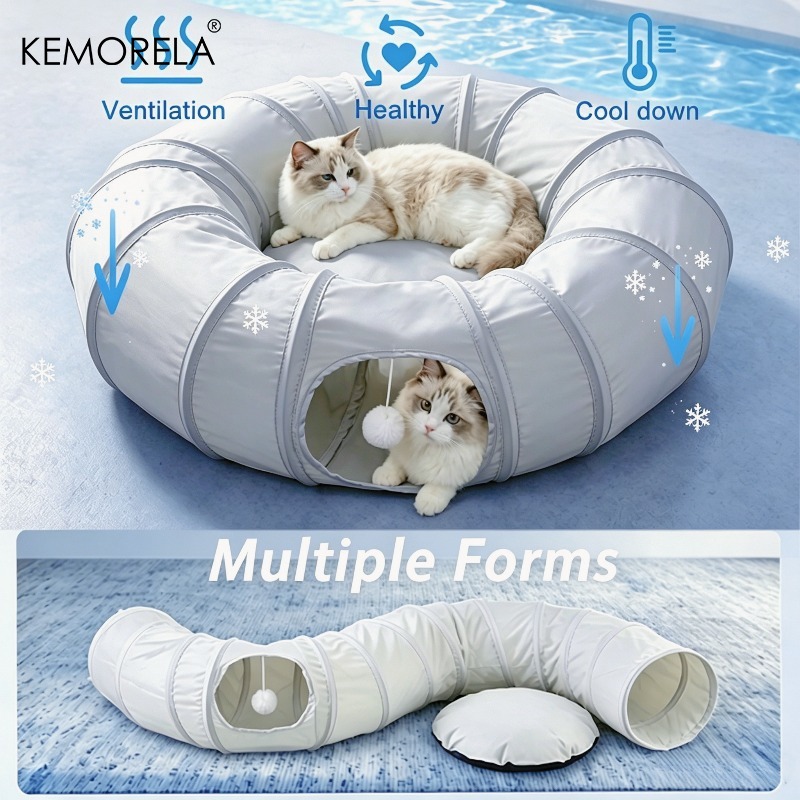 Cat Tunnel Toy - KEMORELA Summer Cooling Cat Tunnel Tube