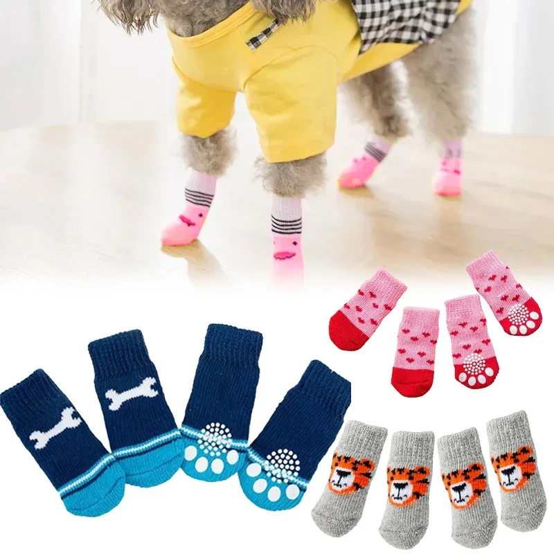 Dog Booties Paw Protector - 4PCS Winter Pet Dog Socks, Anti
