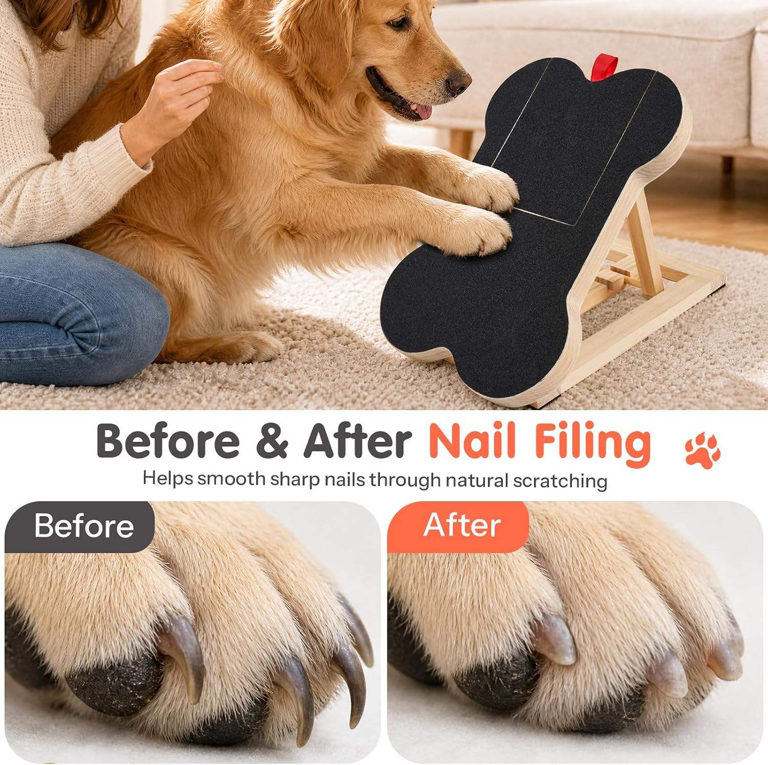 Wooden Dog Nail Scratch Board  - Pet Nail Grinder review and price