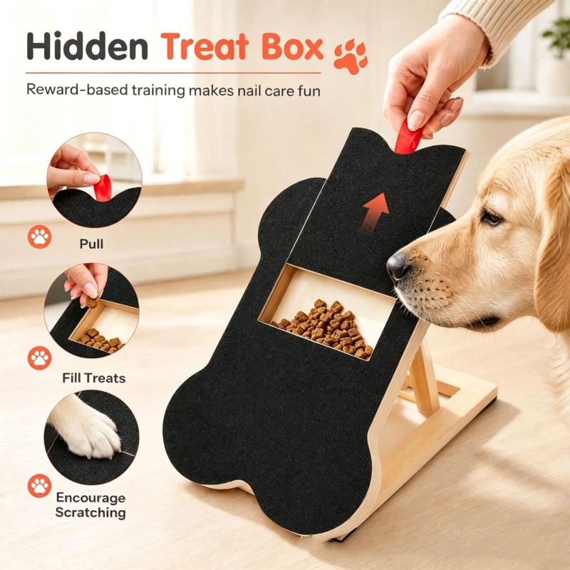 Wooden Dog Nail Scratch Board  - Pet Nail Grinder review and price