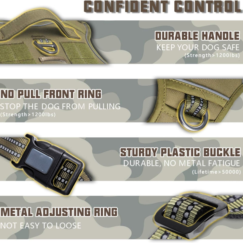 Tactical Dog Harness, No Pull  - No Pull Dog Harness review and price