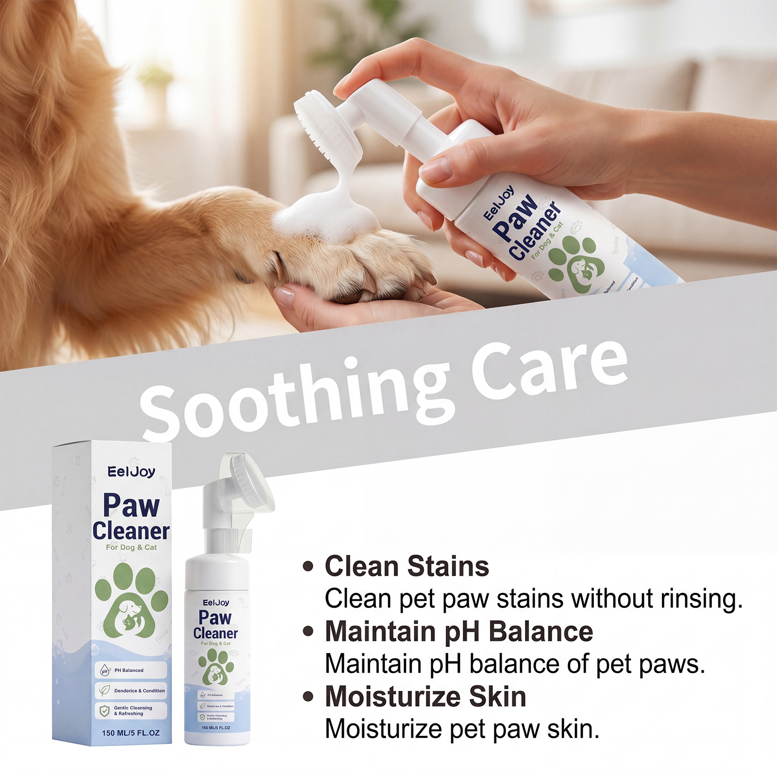No Rinse Pet Paw Clean Foam Wi - Dog Paw Cleaner review and price